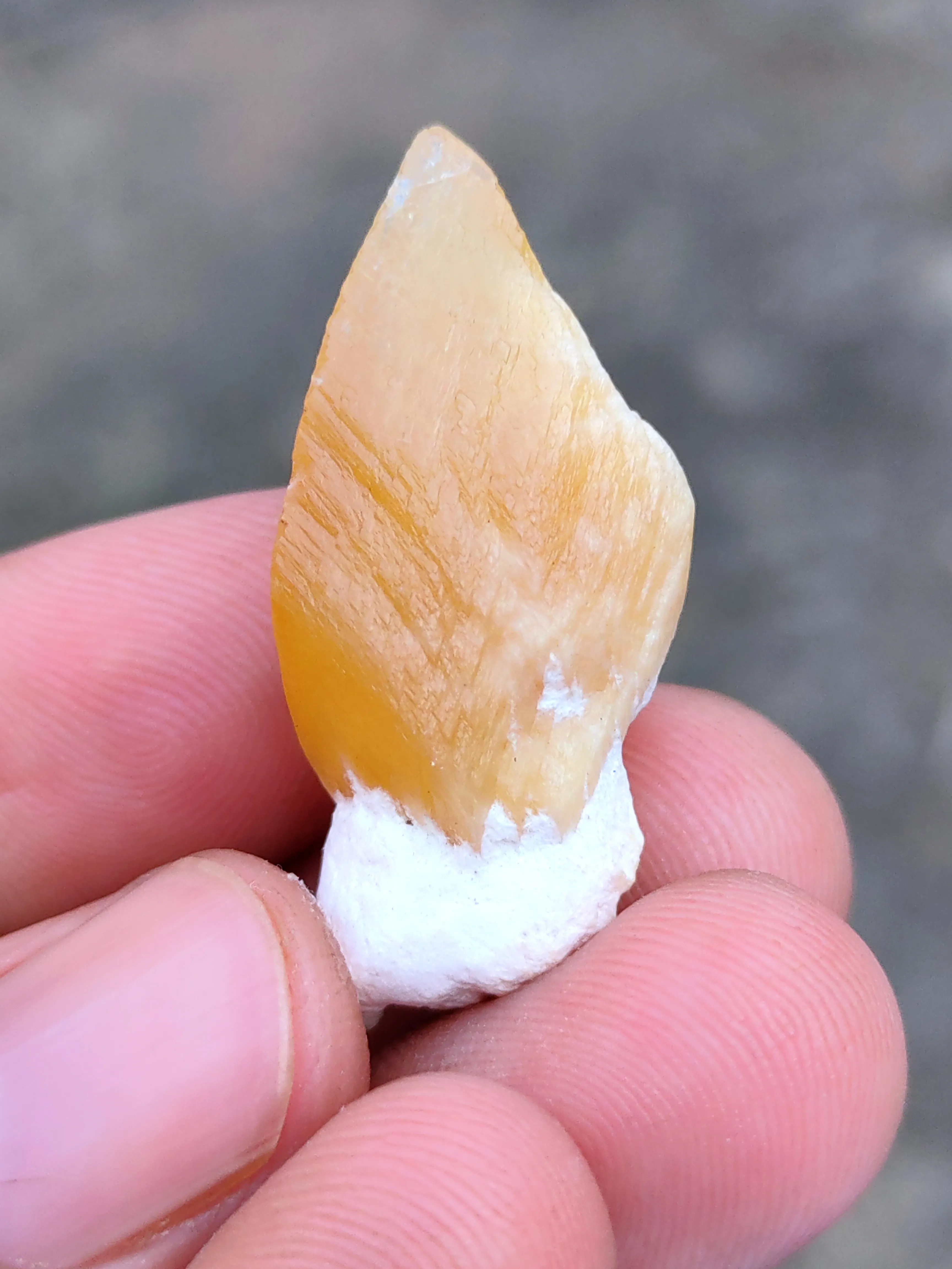 Honey calcite on Okenite. - image 3