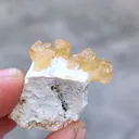 Honey calcite on Okenite. - image 3