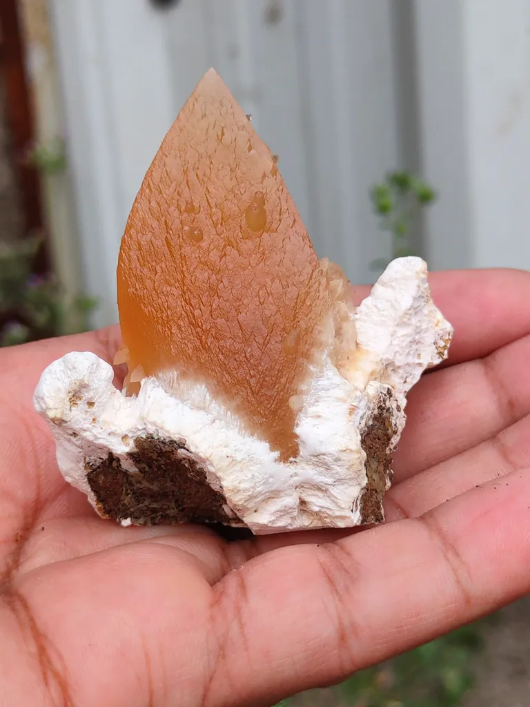 Honey Calcite On Okenite - image 6