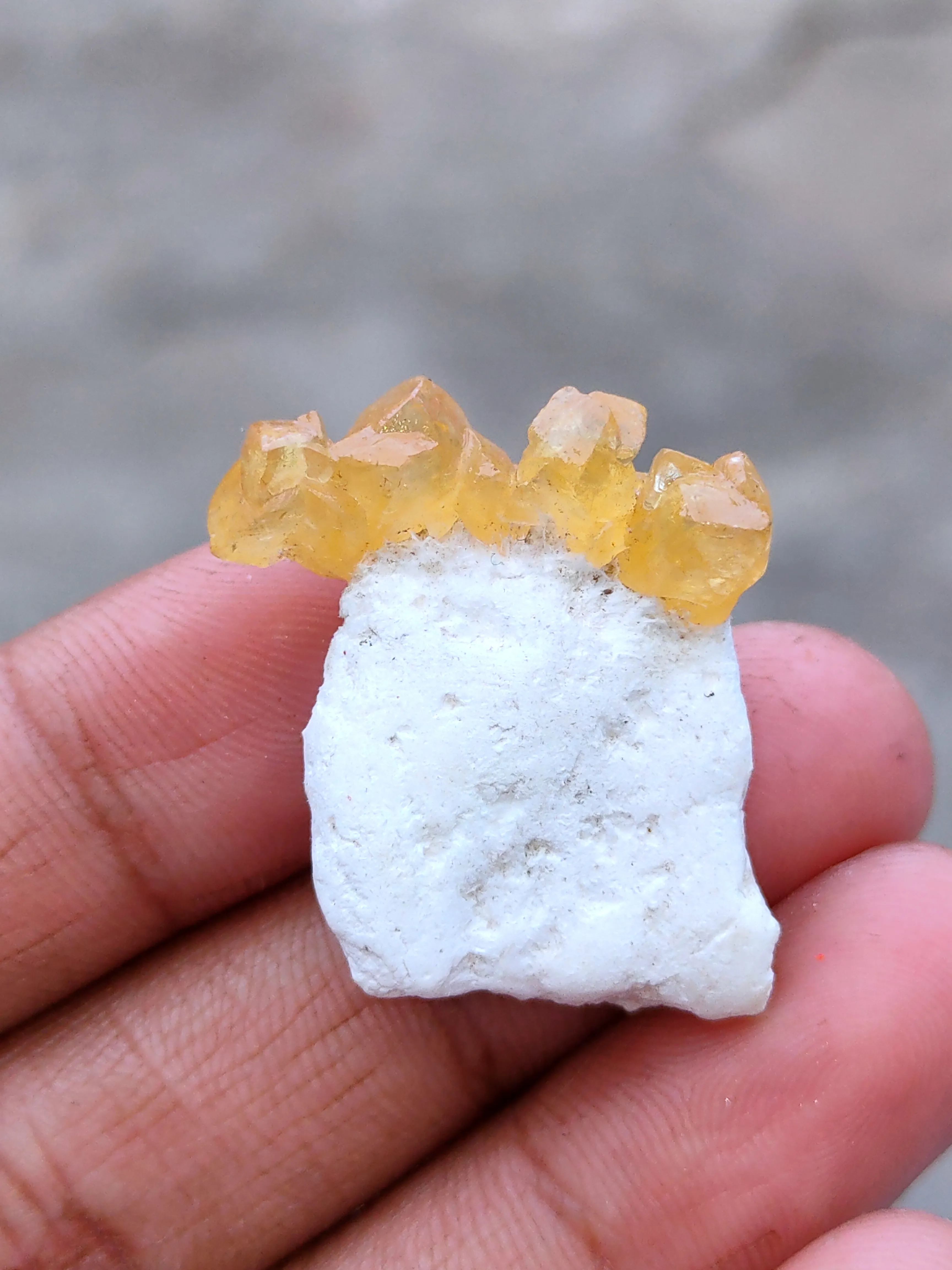 Honey calcite on Okenite. - image 7