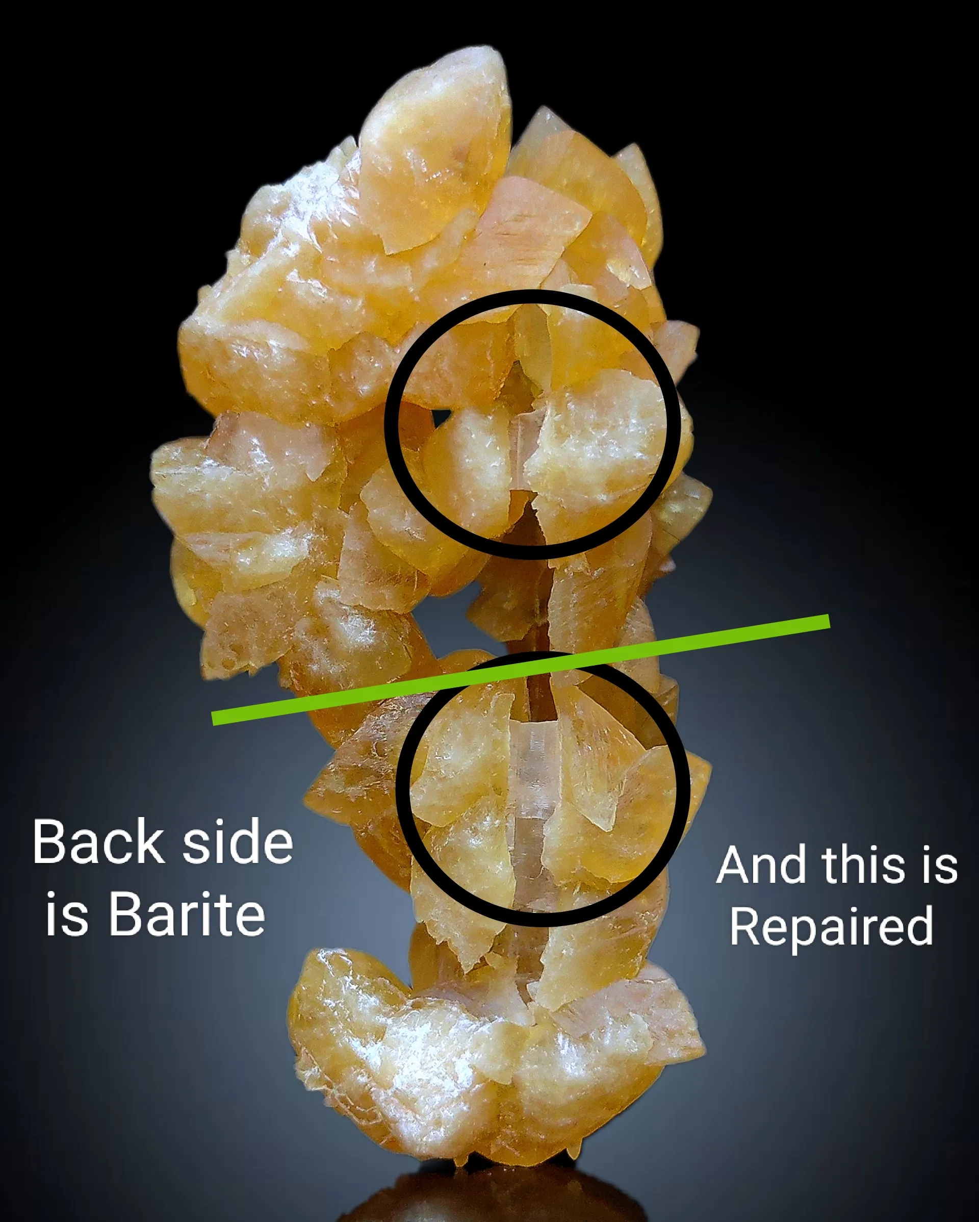 Honey calcite Tree With Barite. - image 2