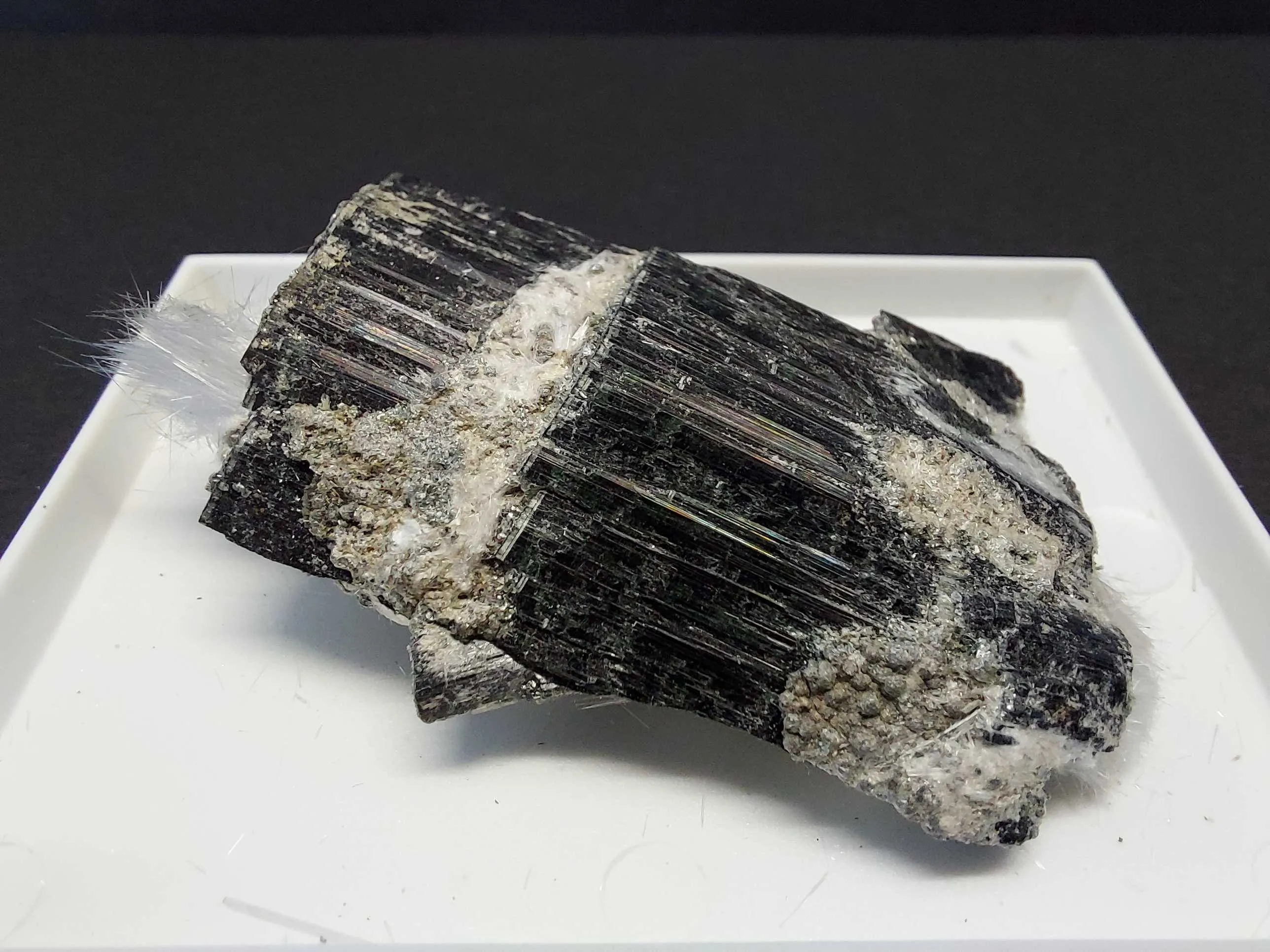 Hornblende from Italy, Piedmont, Traversella, Traversella Mine - image 1