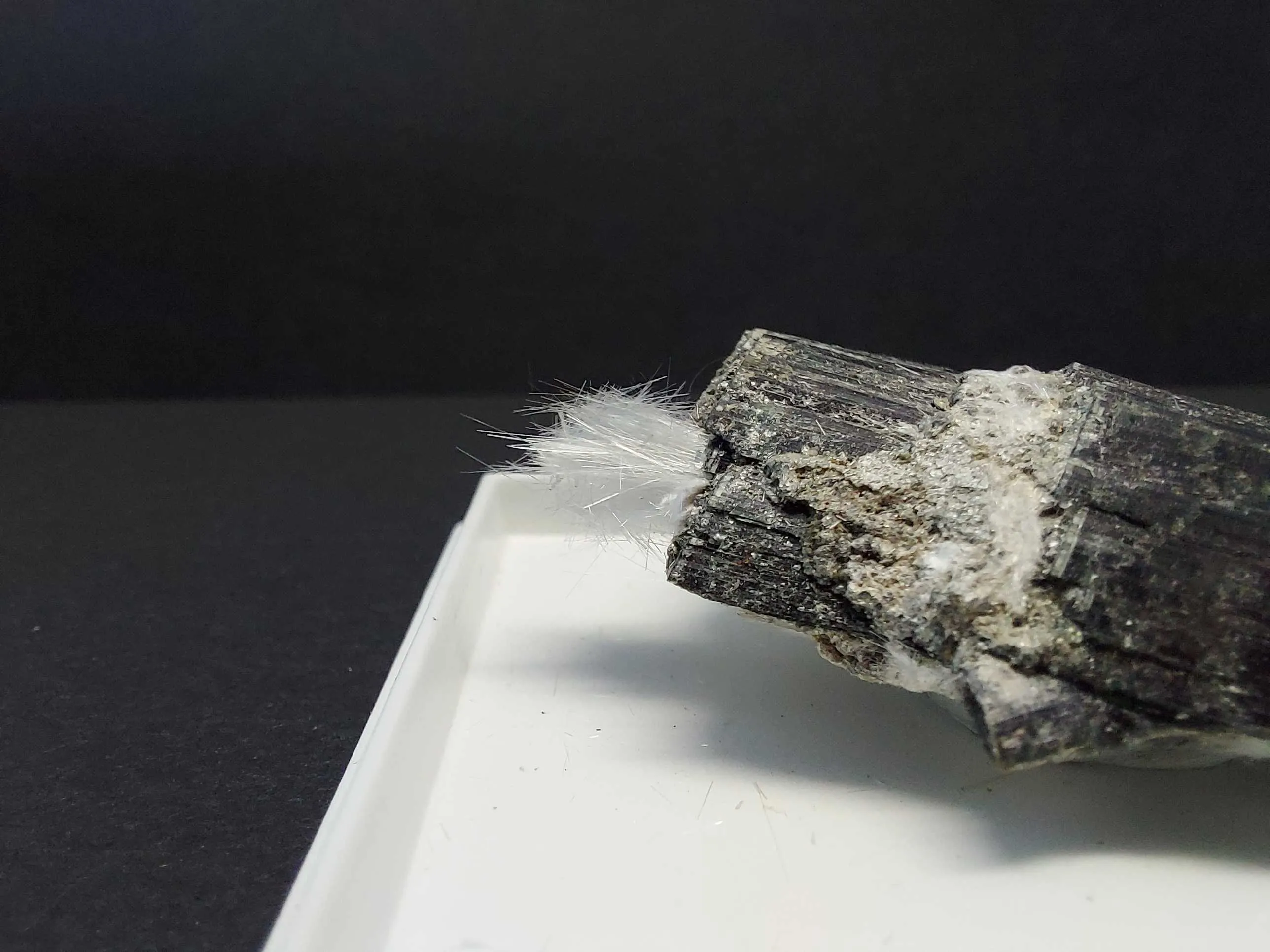 Hornblende from Italy, Piedmont, Traversella, Traversella Mine - image 2