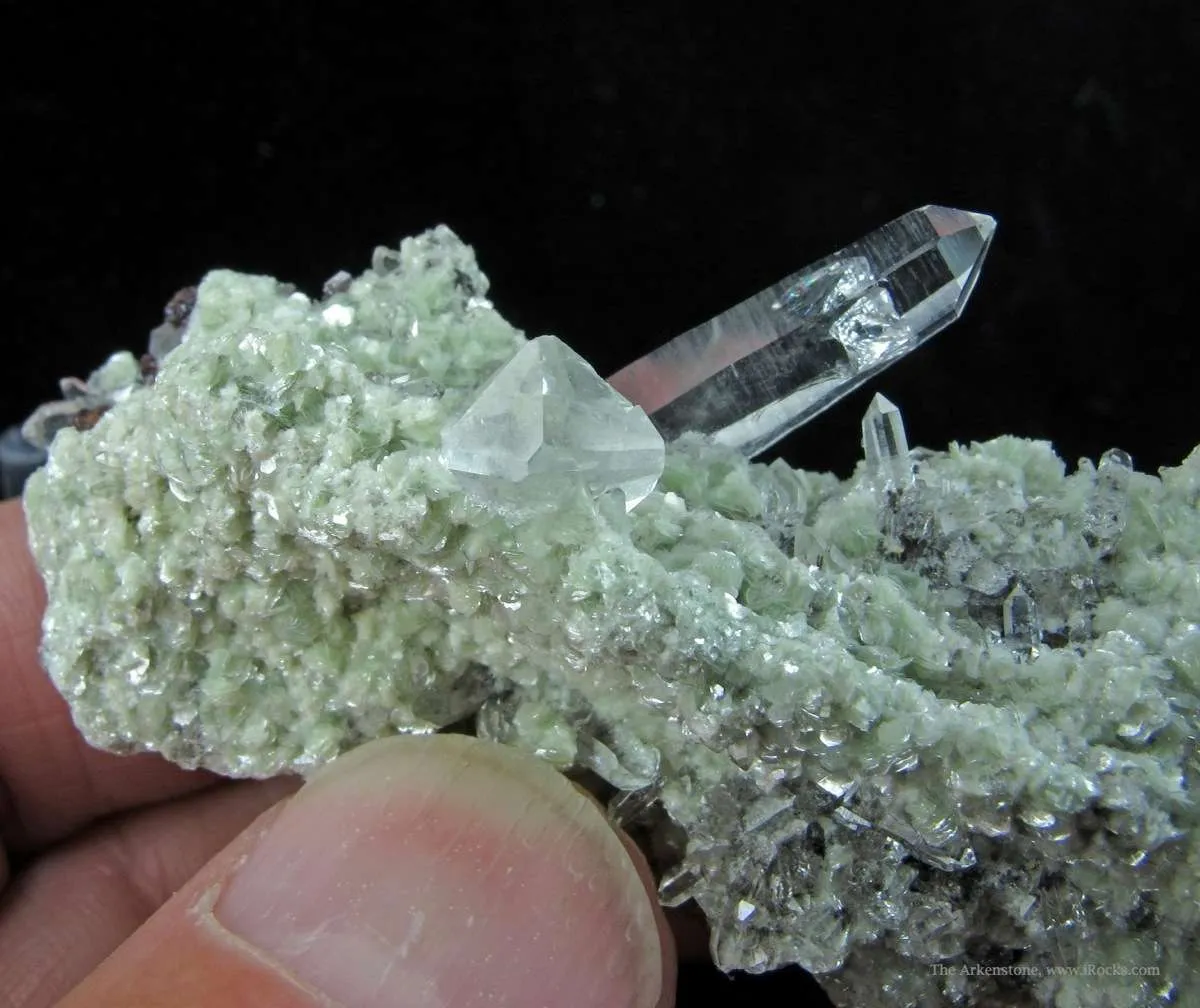 Hubnerite Epimorphs on Scheelite Cast, With Quartz and Muscovite - image 4