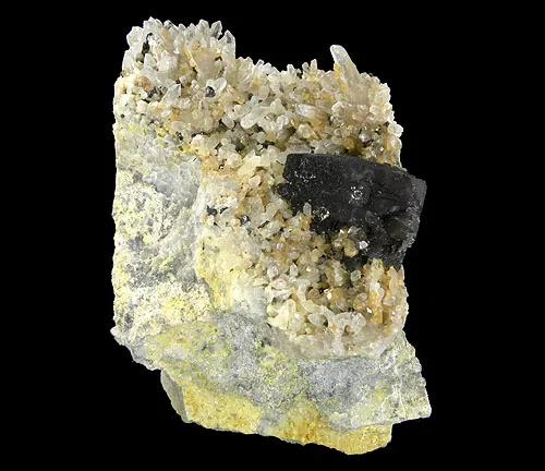 Hubnerite, Monazite-(Ce), Quartz image