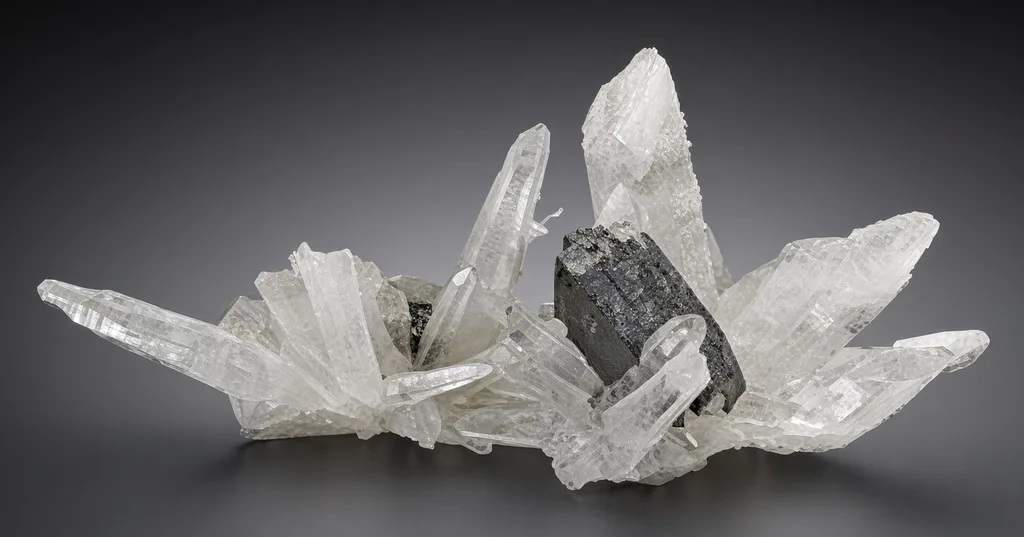 Hübnerite on Quartz image