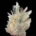 Hubnerite on Quartz, With Calcite (Fluorescent) and Scheelite (?) - image 3
