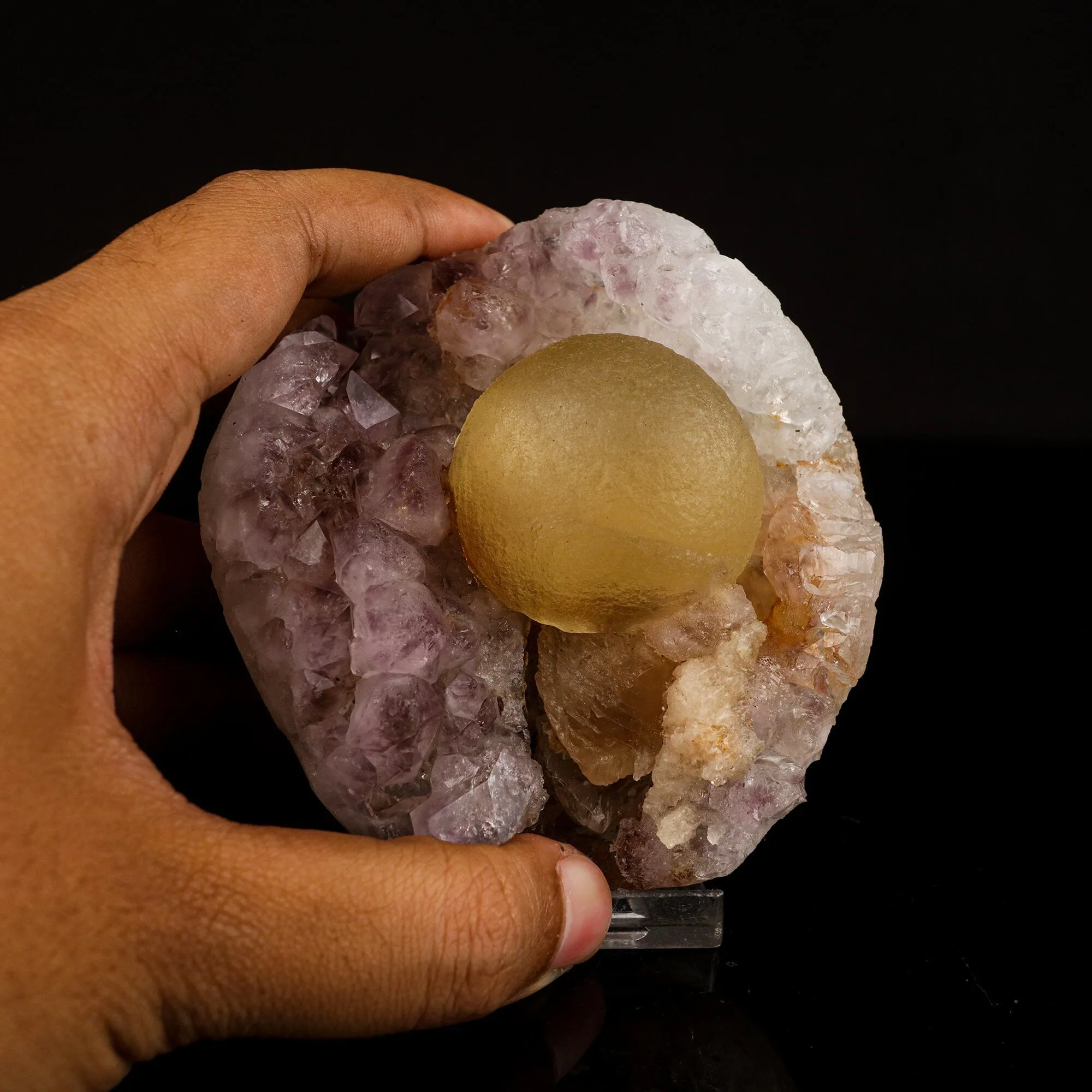 Huge Botryoidal Fluorite on Amethyst, Rare Natural Mineral Specimen - image 2