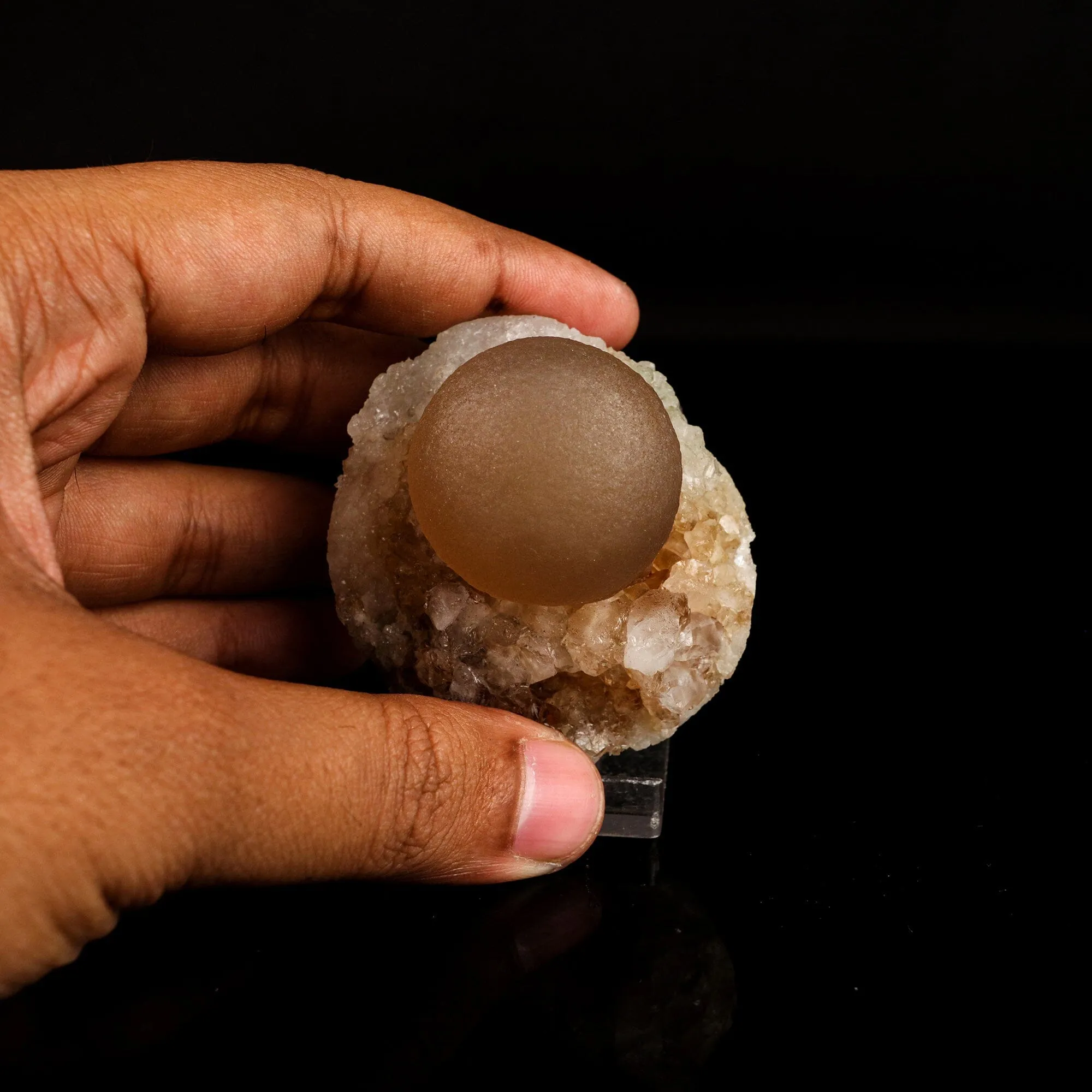 Huge Botryoidal Fluorite on MM Quartz Very Rare Natural Mineral Specimen - image 4