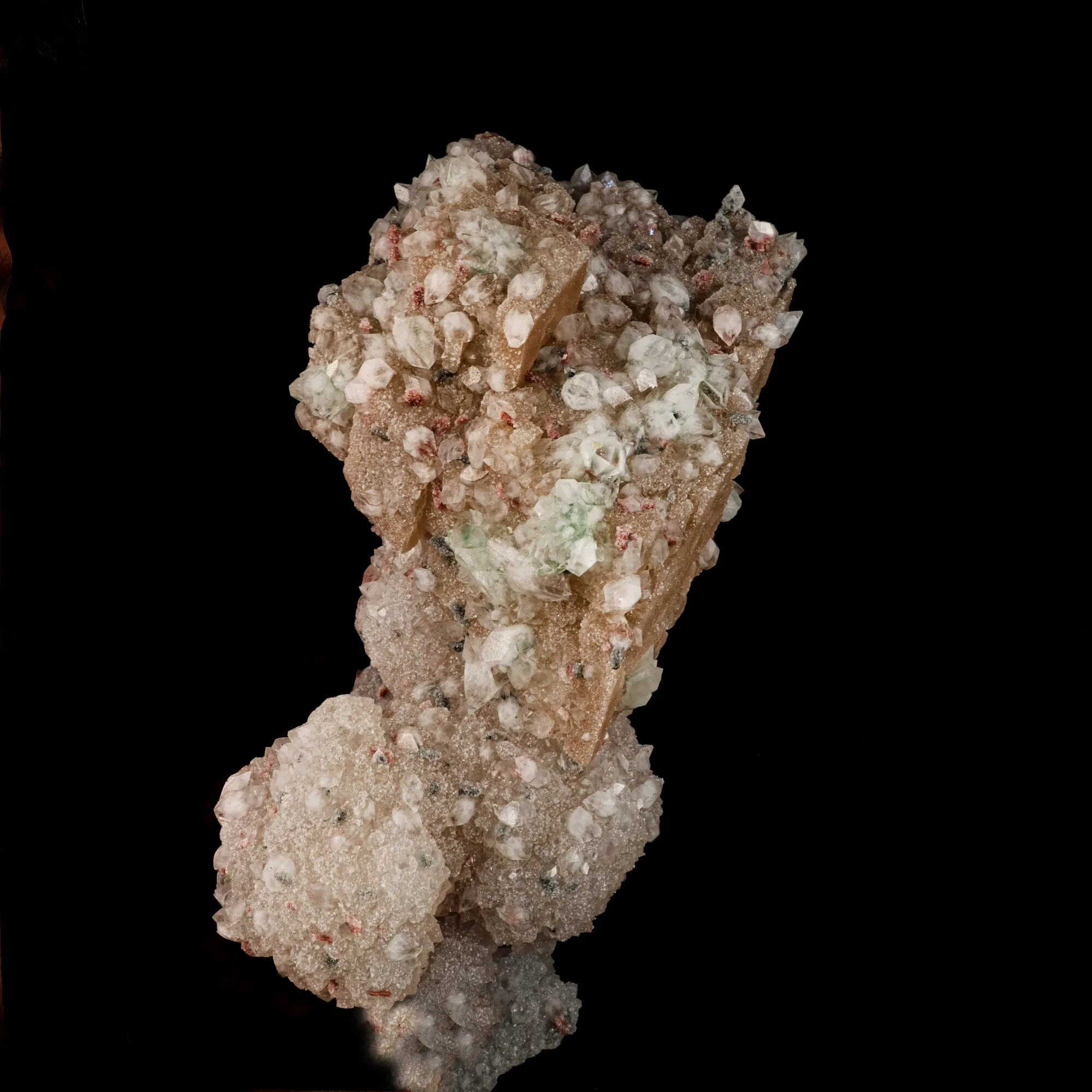 Huge Calcite formation with Chalcedony and Stilbite Natural Mineral Specimen - image 6