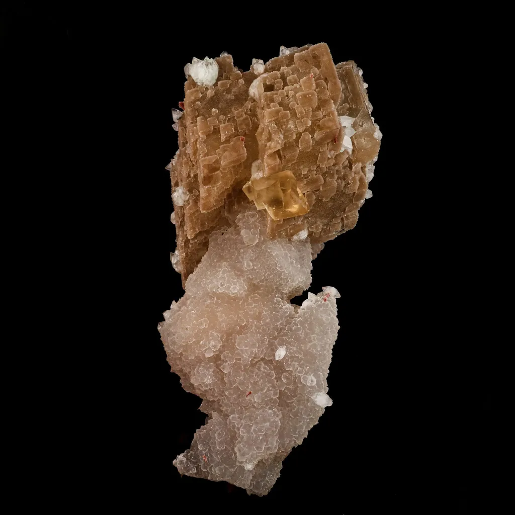 Huge Calcite formation with Chalcedony and Stilbite Natural Mineral Specimen image