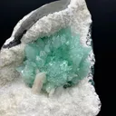 Huge Deep Green Apophyllite Flower on Snow-White Mordenite Matrix | Rare Indian Mineral Specimen DK145. - image 4