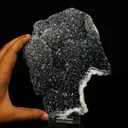 Huge Floter Apophyllite with Black Chalcedony Natural Mineral Specimen - image 4