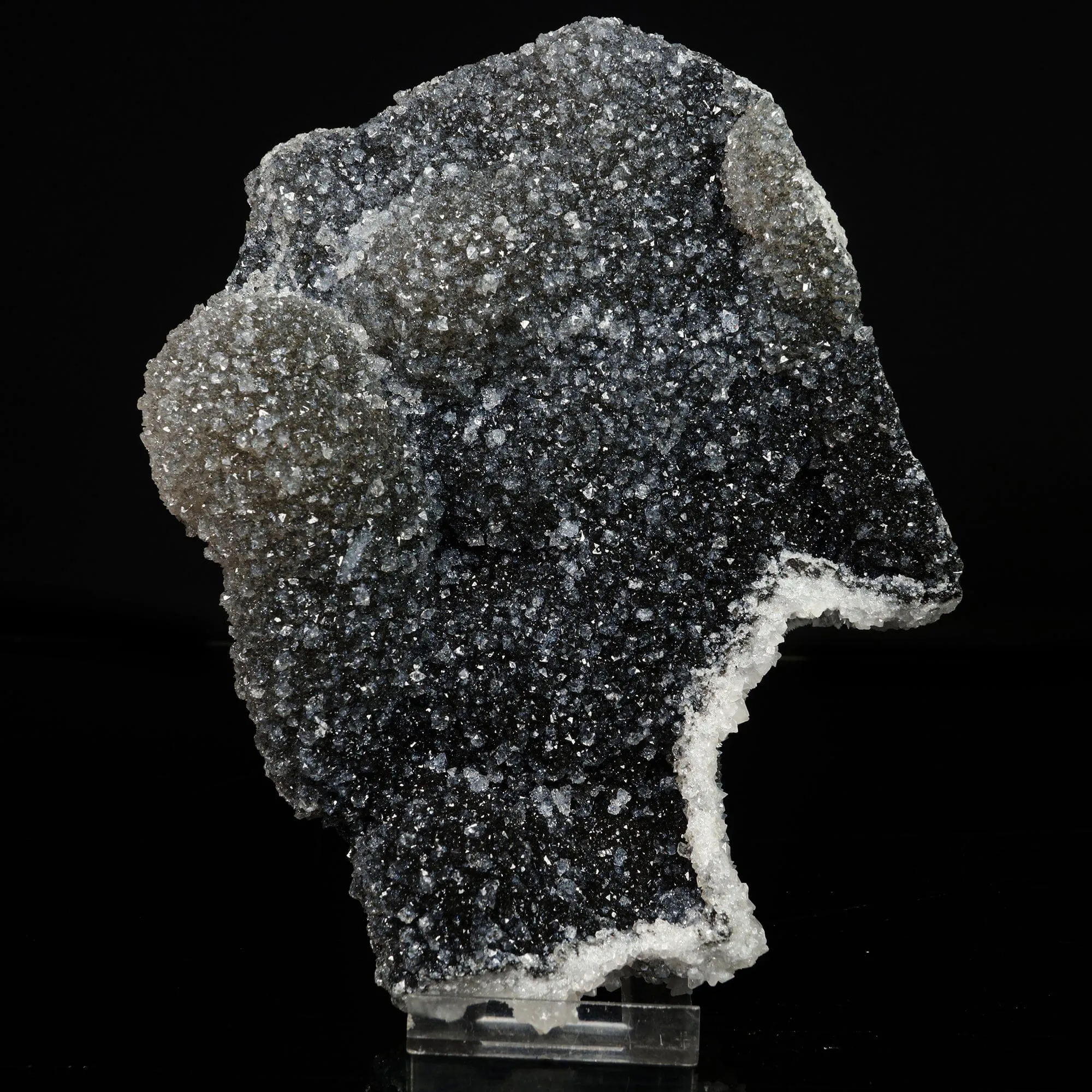 Huge Floter Apophyllite with Black Chalcedony Natural Mineral Specimen - image 1