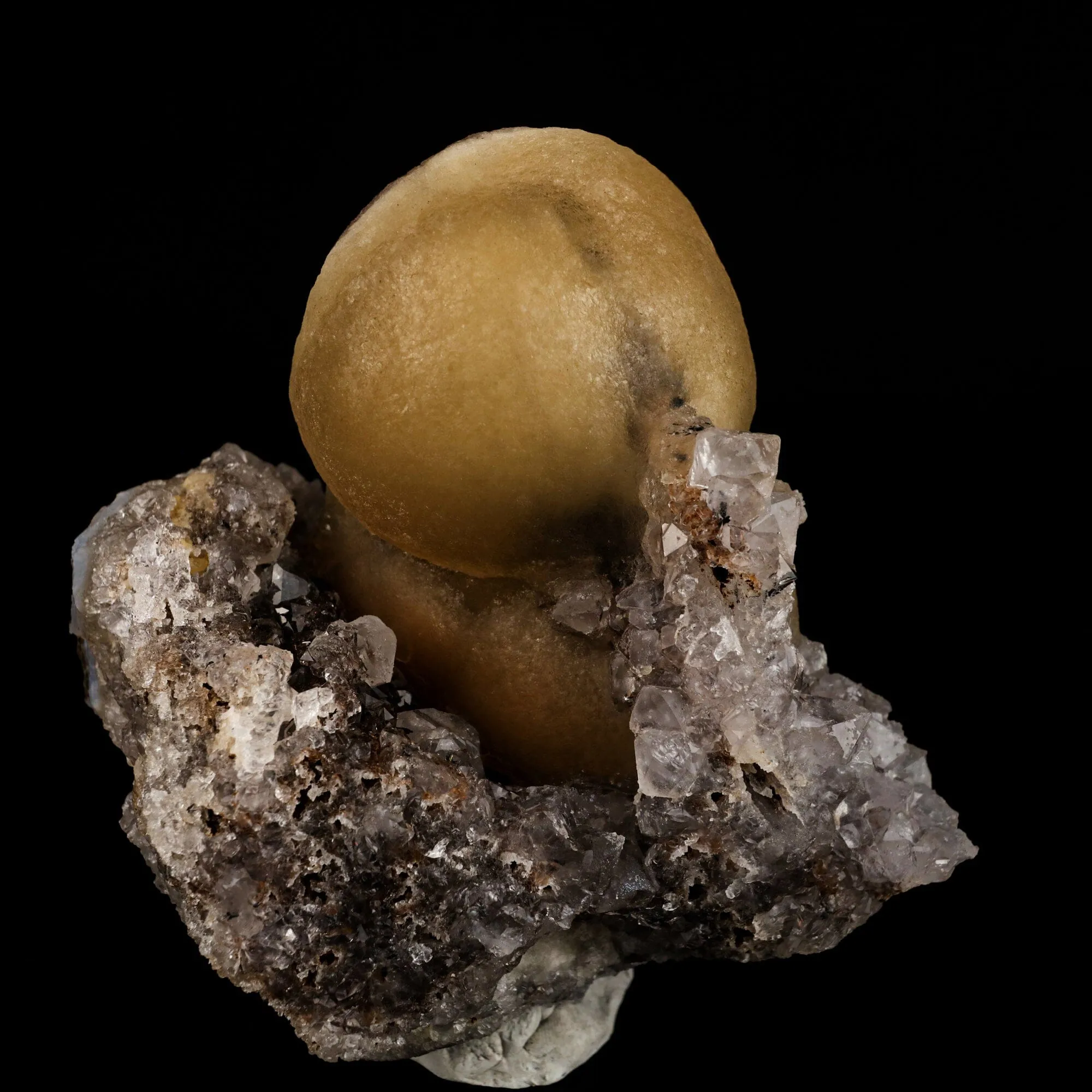 Huge Fluorite ball on Amethyst Natural Mineral Specimen - image 3