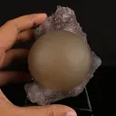 Huge Fluorite Ball on Amethyst Very Rare Natural Mineral Specimen - image 4