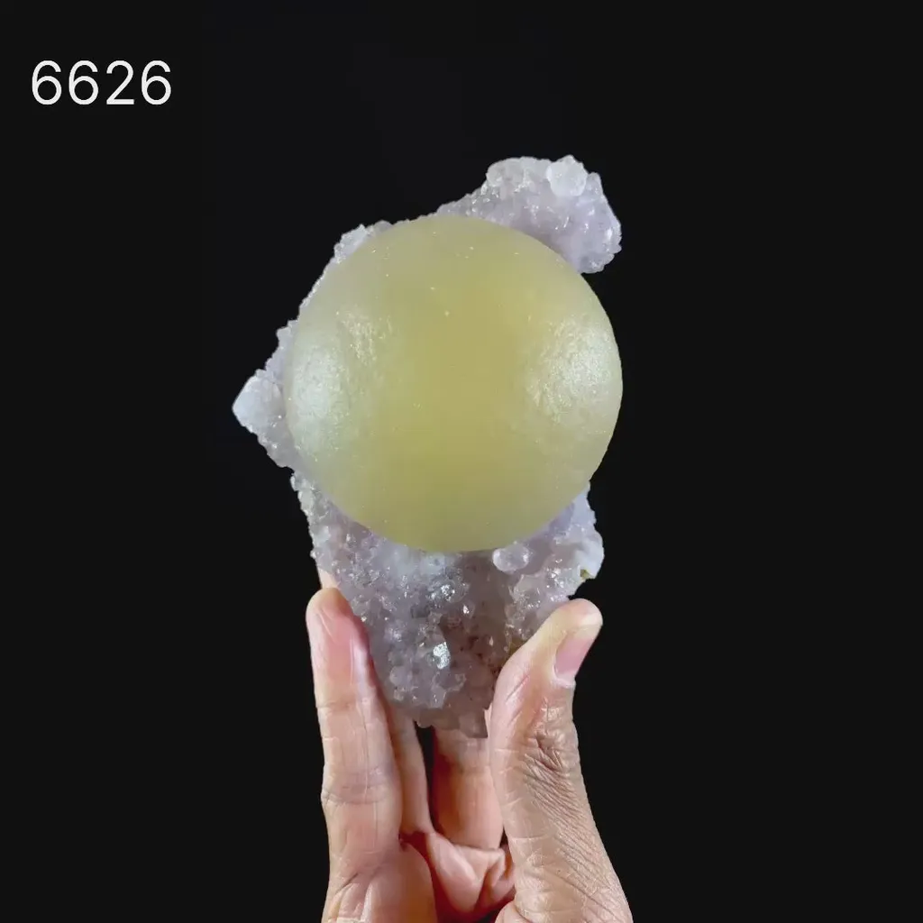 Huge Fluorite Ball on Amethyst Very Rare Natural Mineral Specimen - image 6
