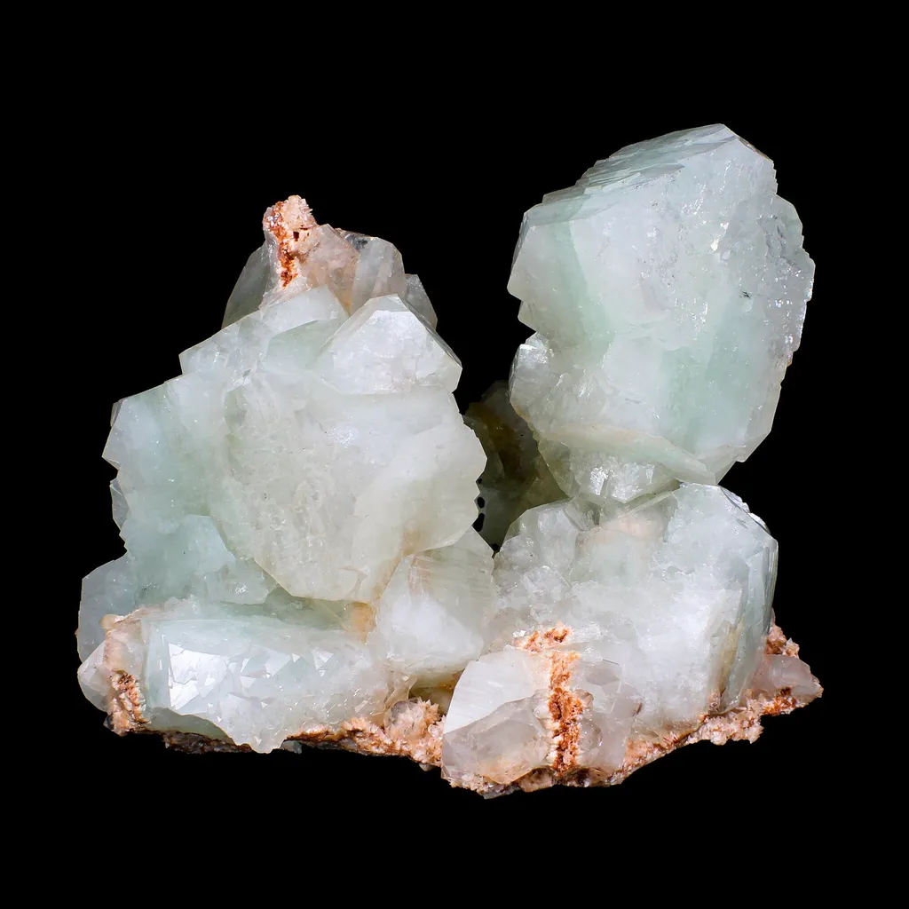 Huge Green Apophyllite Cubes with Heulandite – Freestanding Natural Mineral Specimen from Nashik - image 4