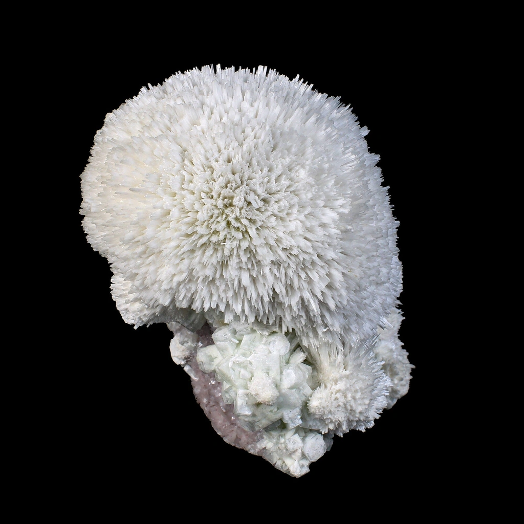 Huge Mordenite Flower with Apophyllite – Freestanding Natural Mineral Specimen - image 3