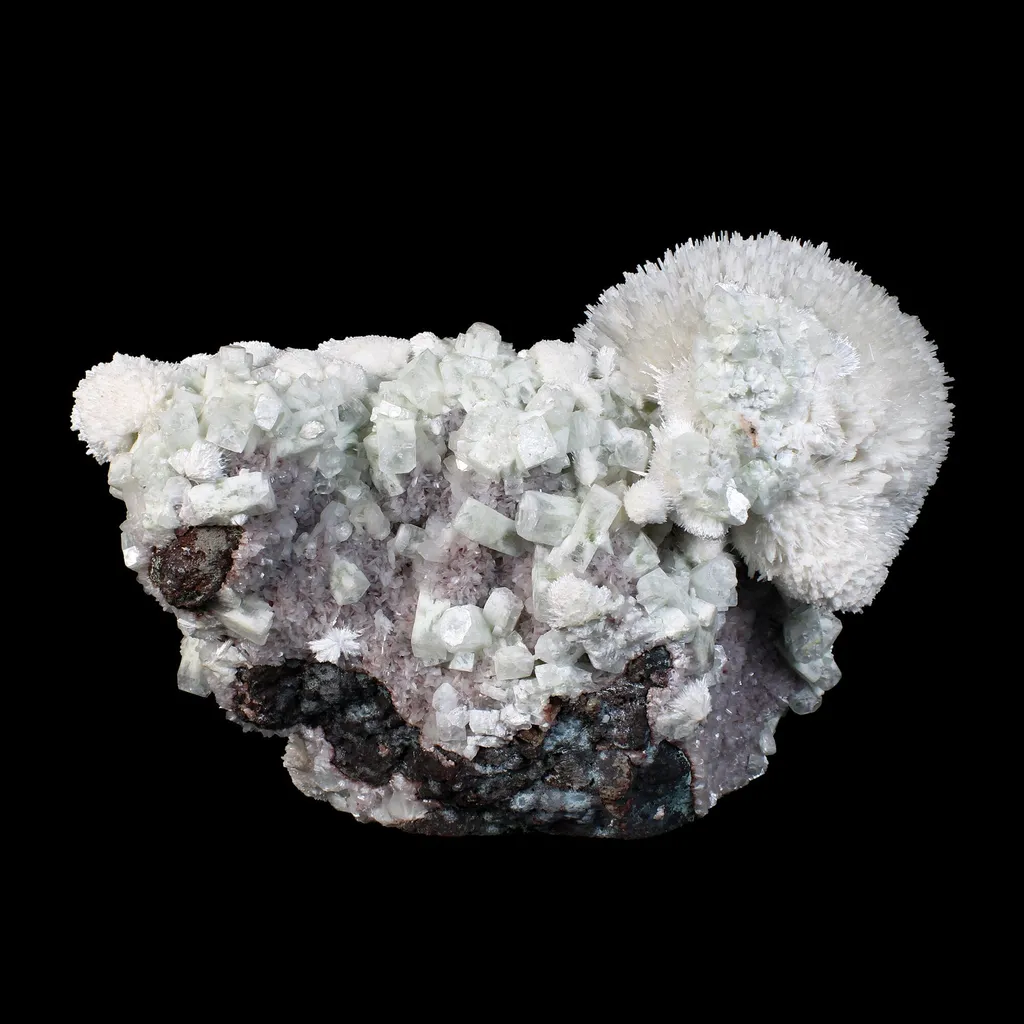 Huge Mordenite Flower with Apophyllite – Freestanding Natural Mineral Specimen - image 6