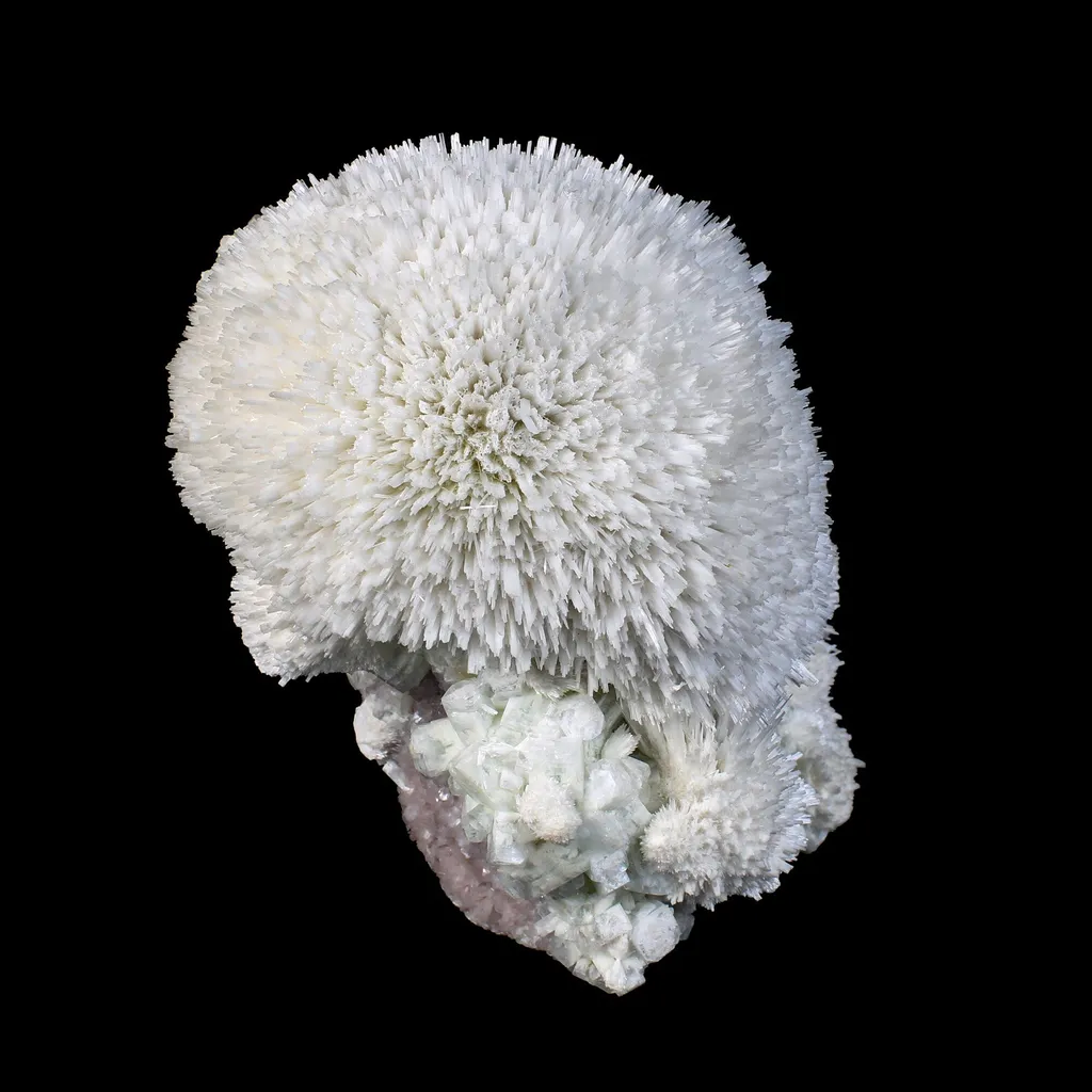 Huge Mordenite Flower with Apophyllite – Freestanding Natural Mineral Specimen - image 3