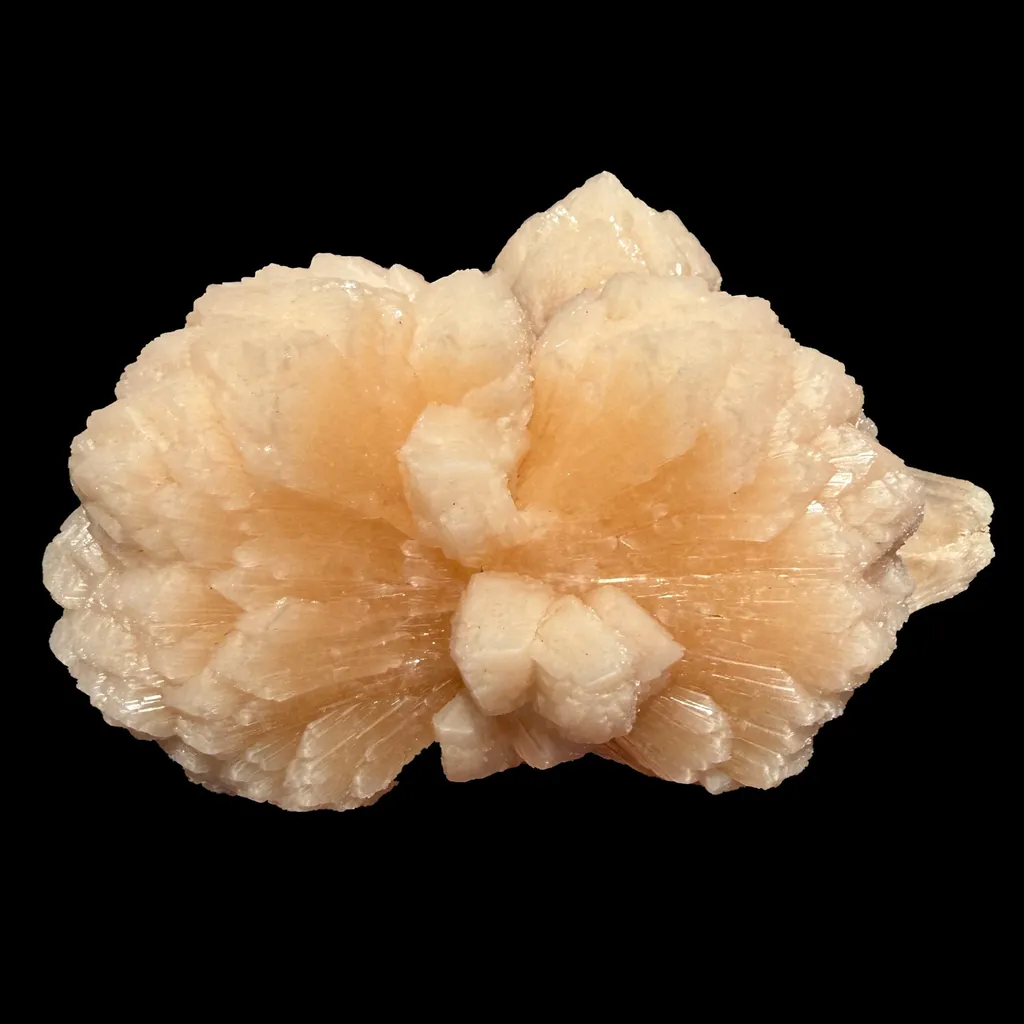 Huge Rare Bow-Tie Stilbite Crystal Cluster – Peach Indian Zeolite Mineral Specimen from Nashik image