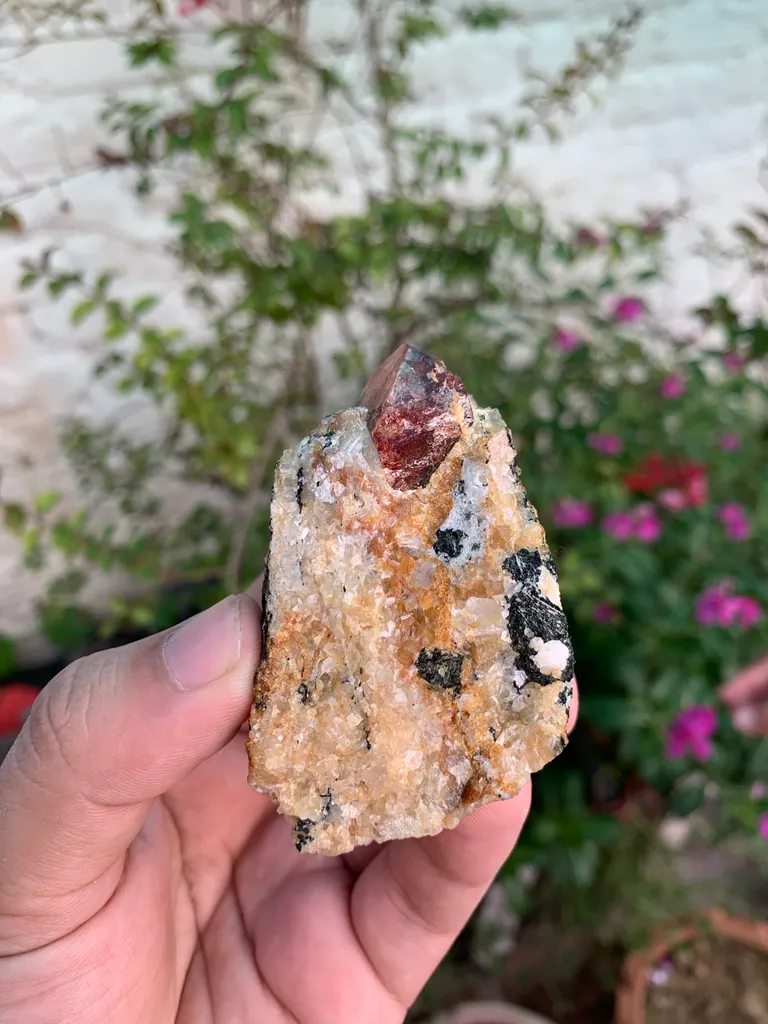Huge Rare Red Terminated Zircon Specimen from Pakistan - image 5