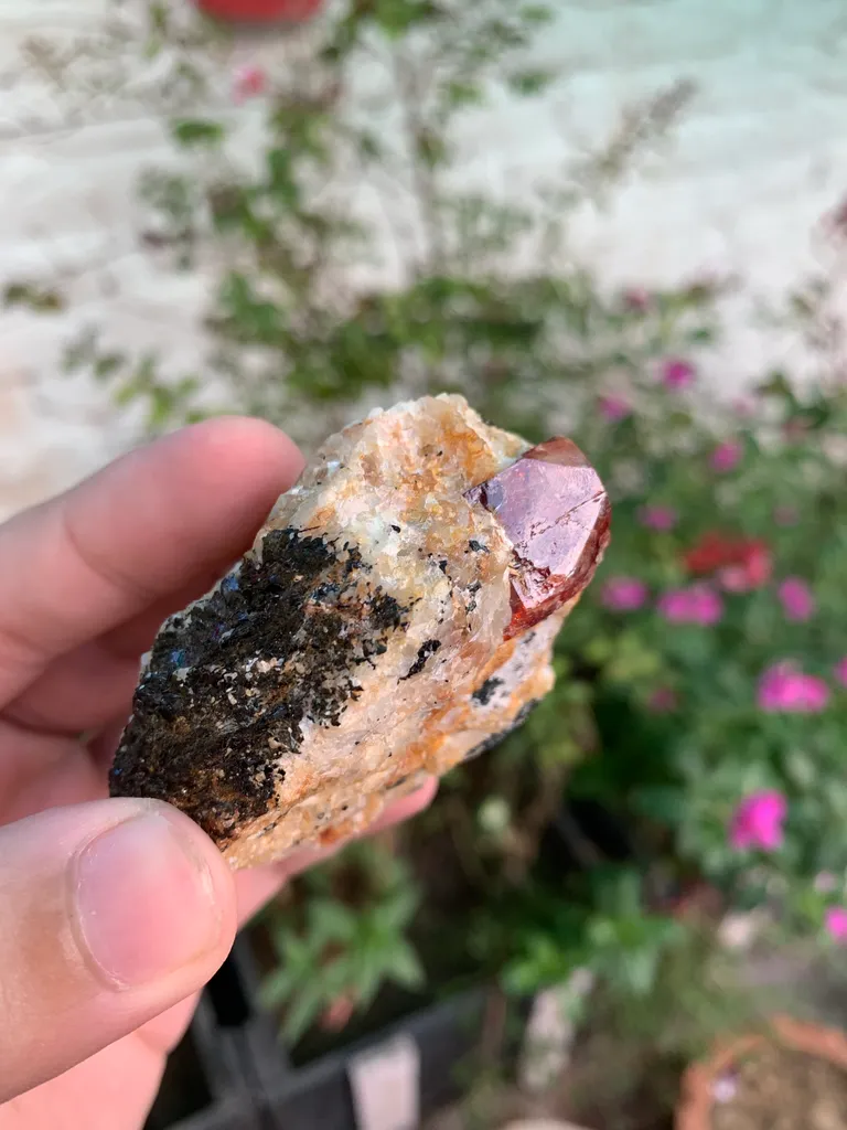 Huge Rare Red Terminated Zircon Specimen from Pakistan - image 3