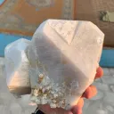 Huge Size Twinned Microcline Feldspar combine Fluorescent Apatite and Quartz Specimen from Pakistan - image 8