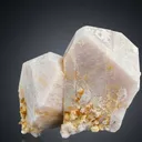 Huge Size Twinned Microcline Feldspar combine Fluorescent Apatite and Quartz Specimen from Pakistan - image 1