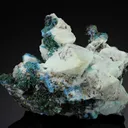 Hydrocerussite on Anglesite with Linarite - image 1