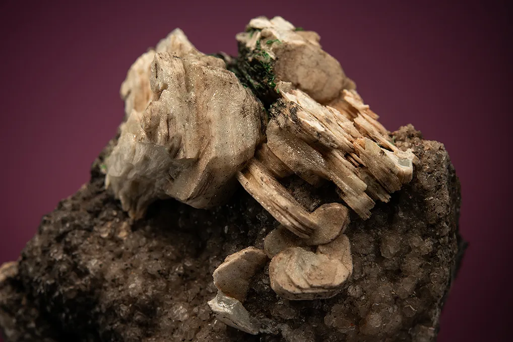 Hydrocerussite with Crednerite and Malachite - image 2