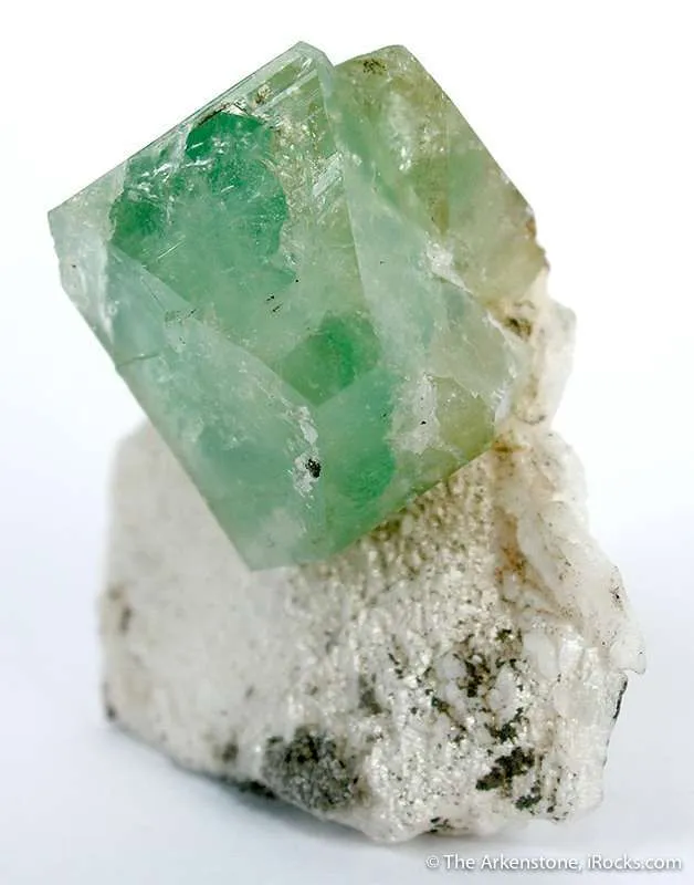 Hydroxyl-Herderite on Albite - image 1