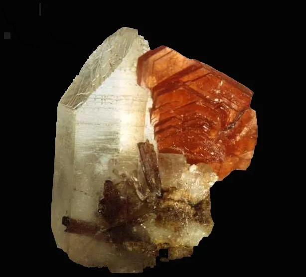 Hydroxylbastnäsite (Ce) / Allanite (Ce) / Quartz, Trimouns, Luzenac, Ariège, France image