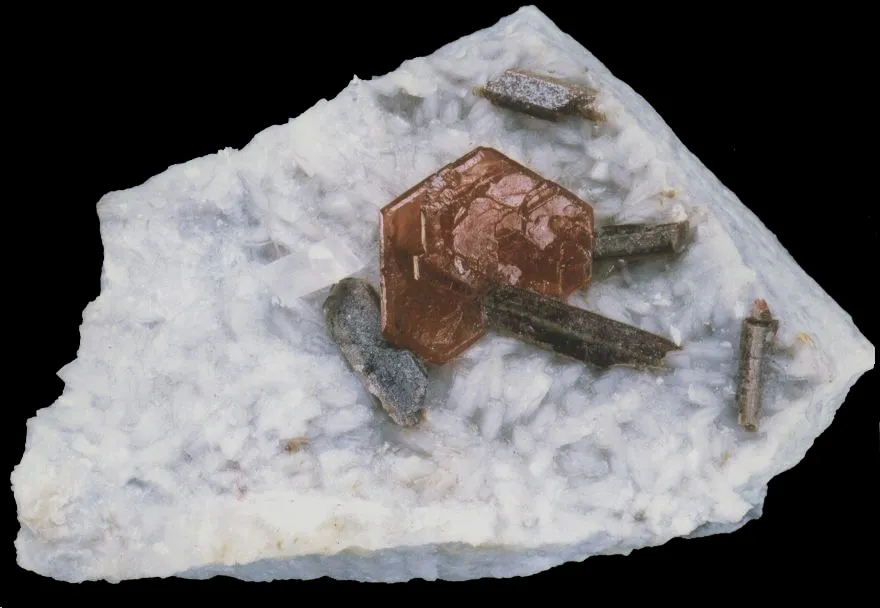 Hydroxylbastnäsite (Ce) / Allanite (Ce), Trimouns, Luzenac, Ariège, France image