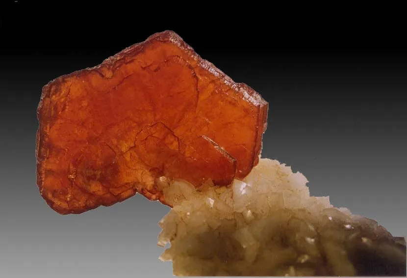 Hydroxylbastnäsite (Ce) / Dolomie, Trimouns, Luzenac, Ariège, France image