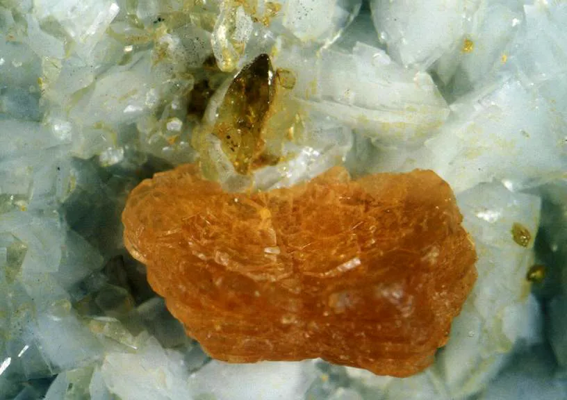 Hydroxylbastnäsite (Ce) / Xénotime (Y), Trimouns, Luzenac, Ariège, France image
