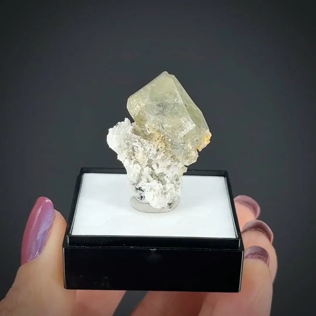 Hydroxylherderite on Albite - image 2