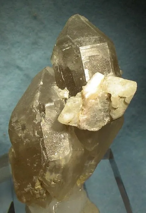 Hydroxylherderite, Quartz (Var: Smoky Quartz) image
