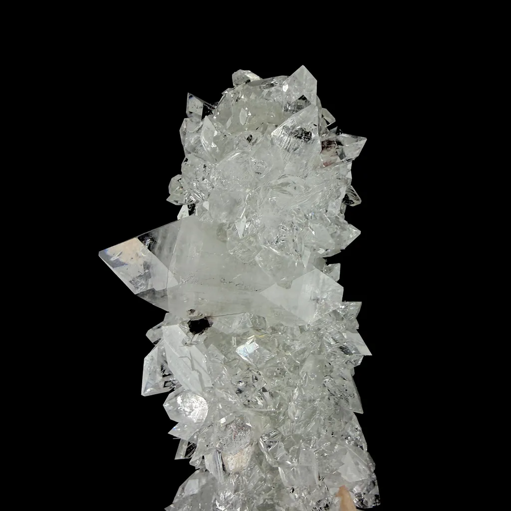 Icy Clear Apophyllite Cluster with Stilbite – Zeolite Mineral from Jalgaon,India - image 4