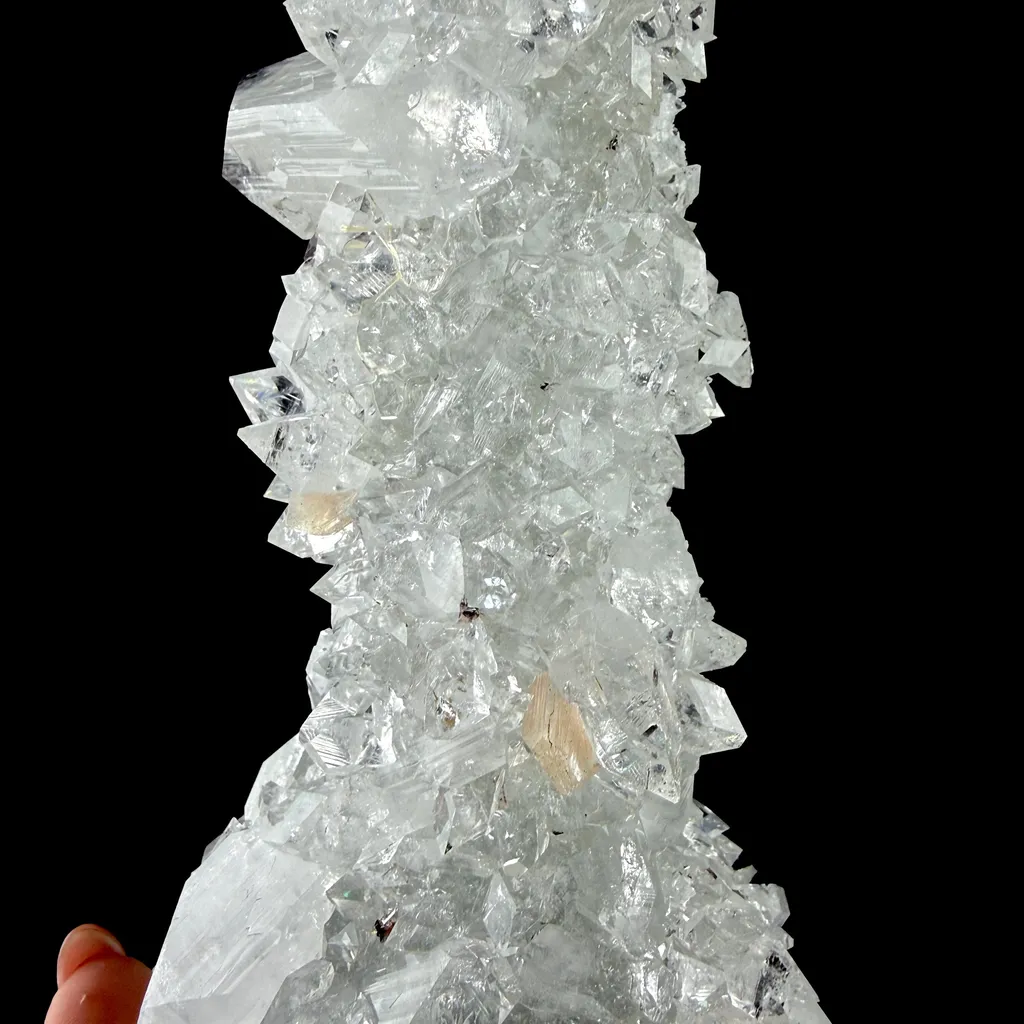 Icy Clear Apophyllite Cluster with Stilbite – Zeolite Mineral from Jalgaon,India - image 5
