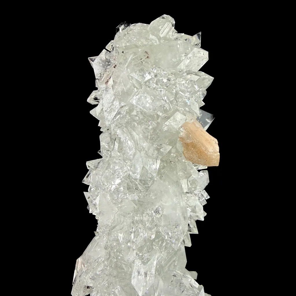 Icy Clear Apophyllite Cluster with Stilbite – Zeolite Mineral from Jalgaon,India - image 3