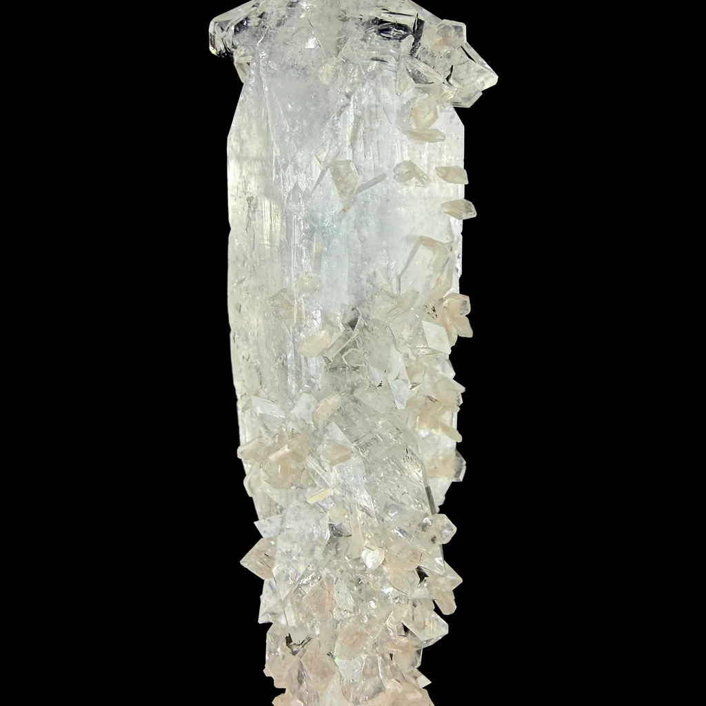 Icy Clear Apophyllite Cluster with Stilbite – Zeolite Mineral from Jalgaon,India - image 7