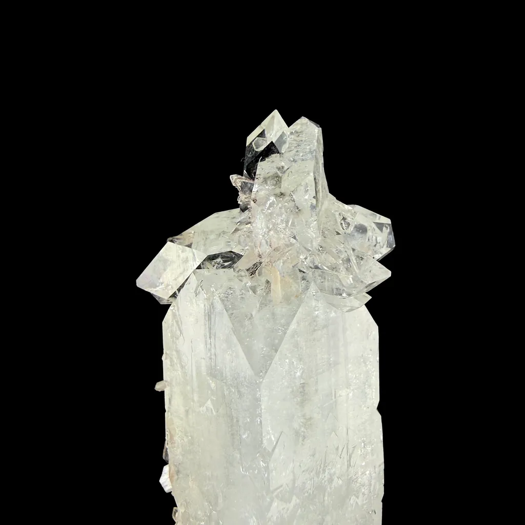 Icy Clear Apophyllite Cluster with Stilbite – Zeolite Mineral from Jalgaon,India - image 6