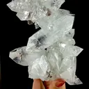 Icy Clear Apophyllite Crystals with Heulandite – Indian Zeolite Specimen from Jalgaon - image 3