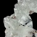Icy Clear Apophyllite Crystals with Heulandite – Indian Zeolite Specimen from Jalgaon - image 7