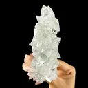 Icy Clear Apophyllite Pyramid Cluster with Stilbite – Zeolite Mineral Specimen from Jalgaon,India - image 5