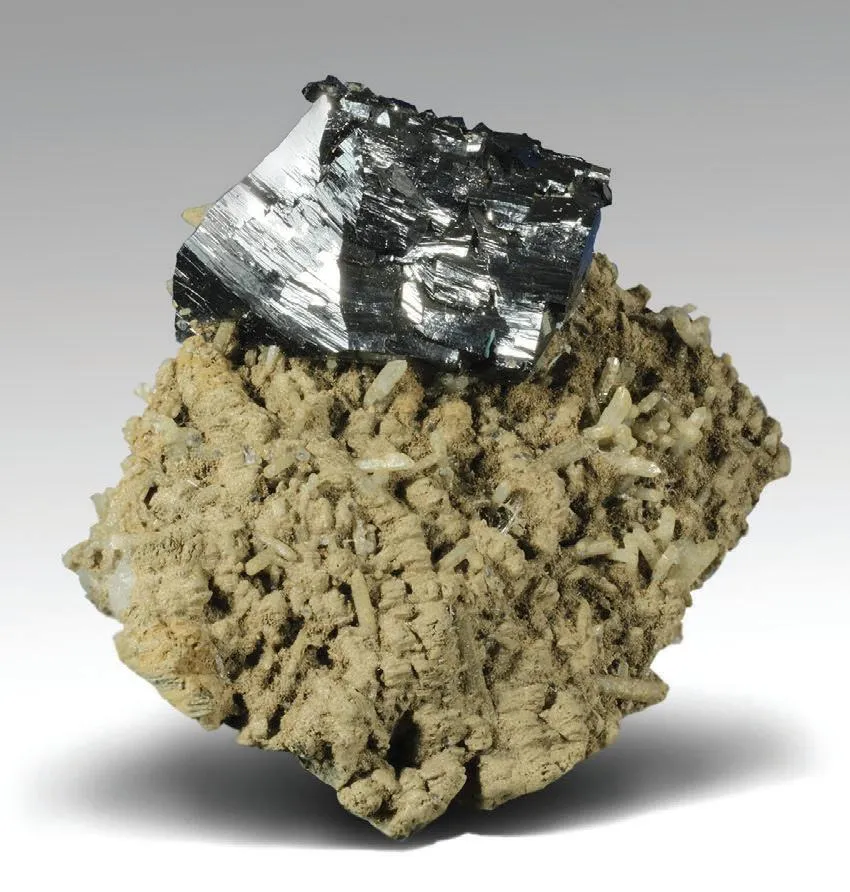 Ilvaite, Quartz, Hedenbergite image