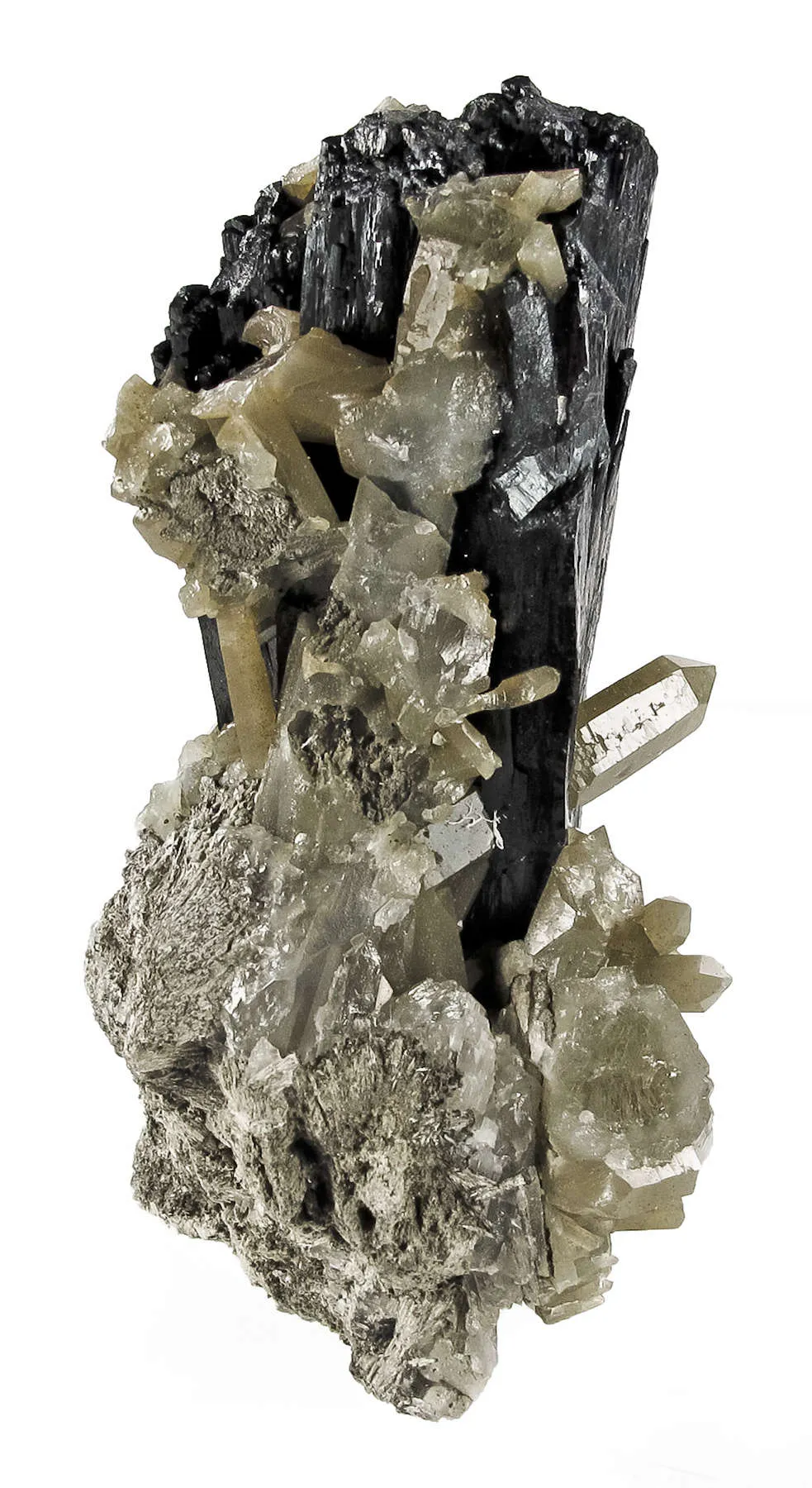 Ilvaite With Quartz Included By Hedenbergite - image 4