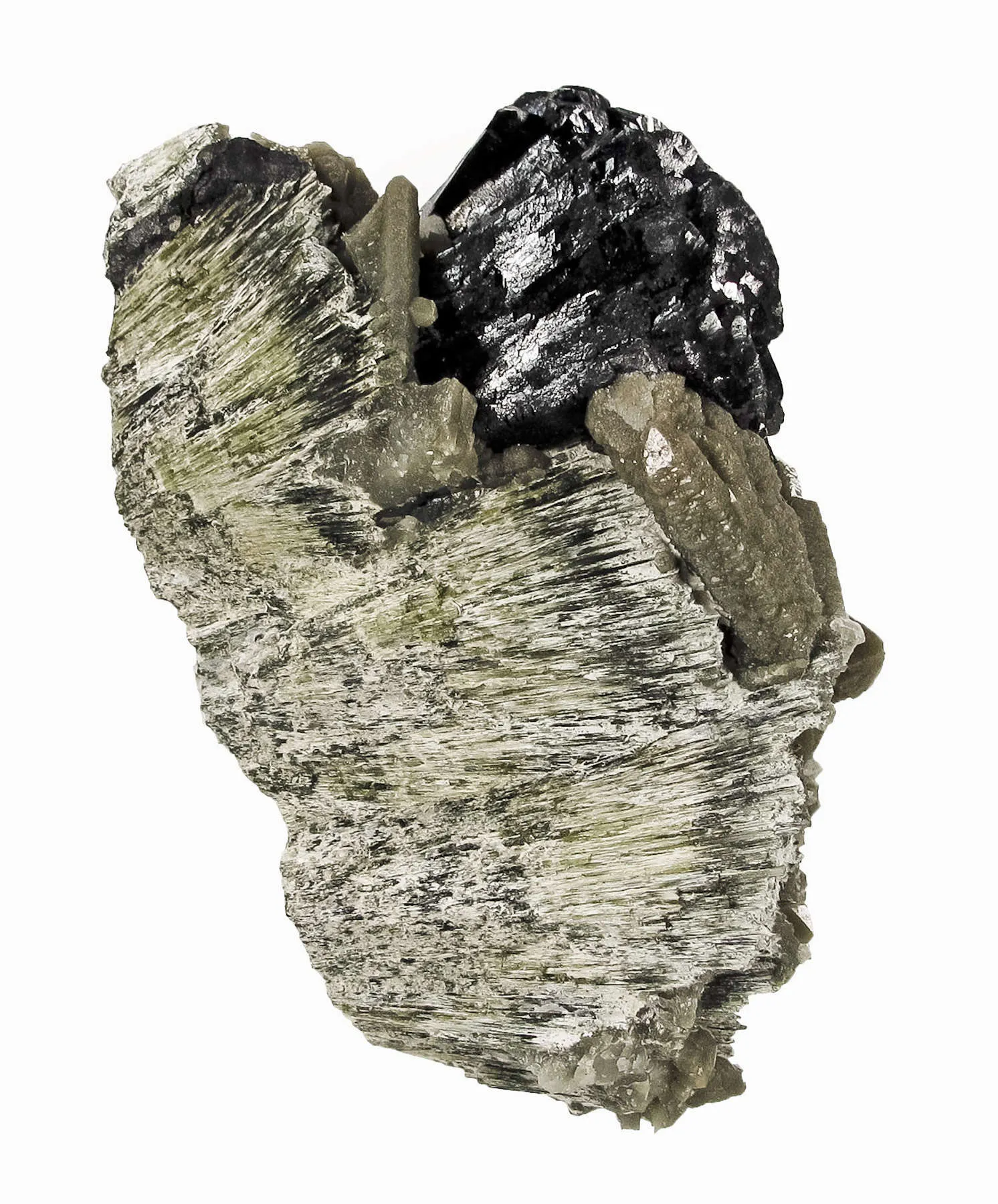 Ilvaite With Quartz Included By Hedenbergite - image 6